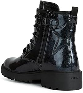 Geox Meisje J Casey Girl enkellaars, Rose Smoke Black, 29 EU