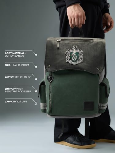 Image of The Souled Store Harry Potter: Hogwarts House Gear Backpacks | Official Wizarding World Merchandise | Premium Water-Resistant Laptop Bag | Durable Urban Travel Rucksack for Men & Women
