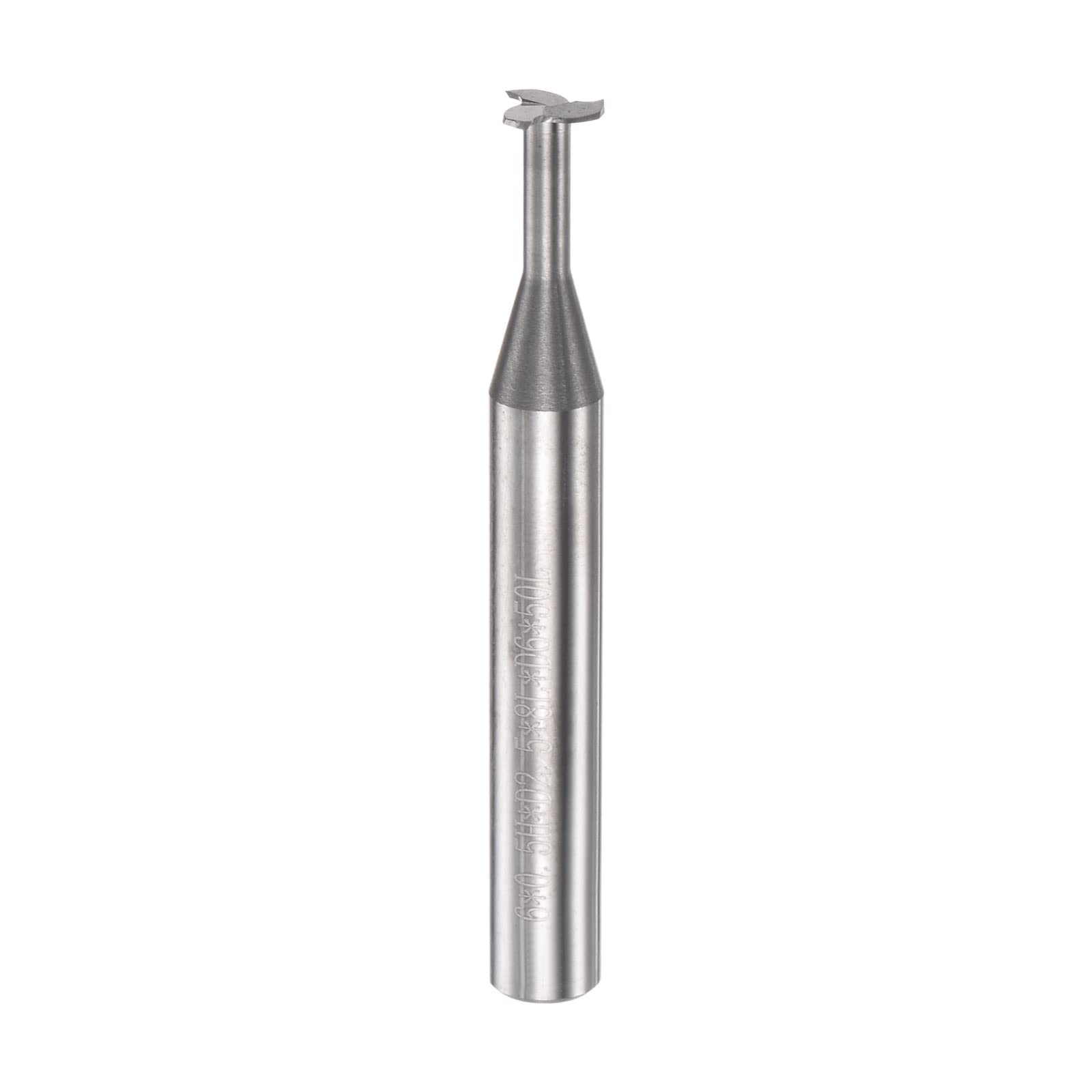 HARFINGTON T Slot End Mill Milling Cutter 6mm Cutting 0.5mm Depth 6mm Shank Solid Carbide 3 Flutes for Aluminum Copper Zinc Alloy