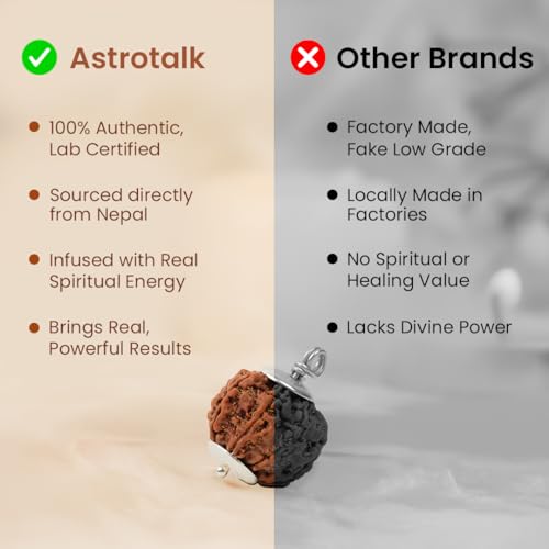 Image of Astrotalk Nepal Origin 7 Mukhi Rudraksha | Attract Wealth & Prosperity | Financial Stability, Peace & Spiritual Growth | Sacred Rudraksha Bead for Women & Men