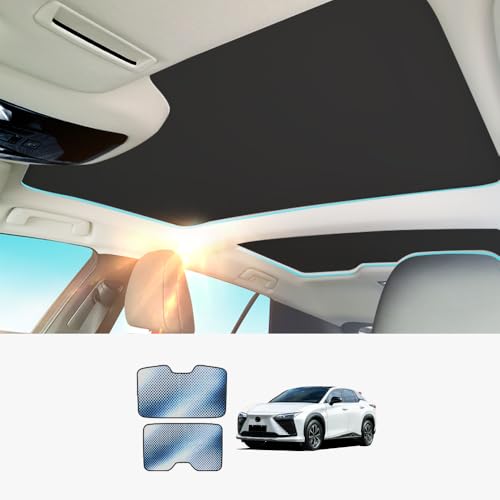 Foldable Roof Sunshade Compatible for Lexus RZ300E RZ450E 2023-Present EB10 Accessories Upgraded Heat Reflective Car Interior Window Sunroof Sun Shade (Black)