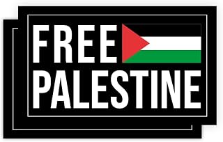 Free Palestine Palestine Flag Sticker,Flag of Palestine. I Stand with Palestine Pack of 2 Decal Flag of Palestine Sticker (2, 5x3)