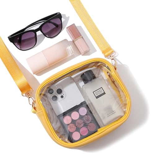Image of TOBVZOO Clear Bag Stadium Approved, Crossbody Transparent Bag for Concerts Sports Events, Purses for Men & Women