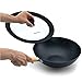Uno Casa Sartén Antiadherente Wok de Acero al Carbono – Wok Inducción de 30.5 cm con Fondo Plano para Cocina en Interior y Exterior – Sartenes Mango Desmontable Tipo Wok (Mango Incluido)