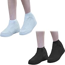 NHPY 2 Pairs Waterproof Rain Shoe Covers Motorcycle Shoe Covers Rain Shoe Covers Rain Shoes Cover Size L