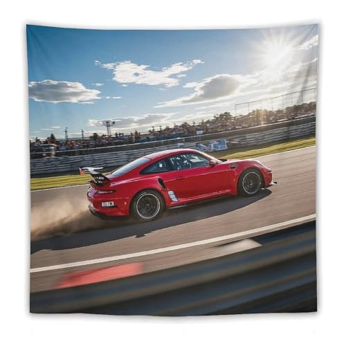 Tapisserie murale de voiture de sport vintage avec outil suspension