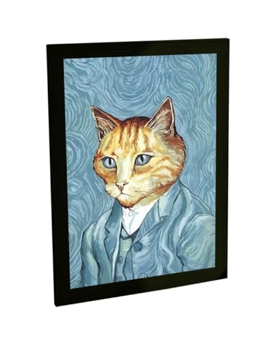 Quadro decorativo Gato Van Gogh