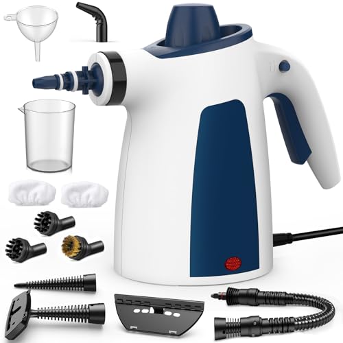 Steam Cleaner, HandHeld Steam Cleaner, 13-in-1 Steam Cleaning with 12 Accessories, Multi-Surface Steam Handheld Cleaner, Chemical-Free Steamer for Home Upholstery Kitchen Bathroom Car Tile Curtain