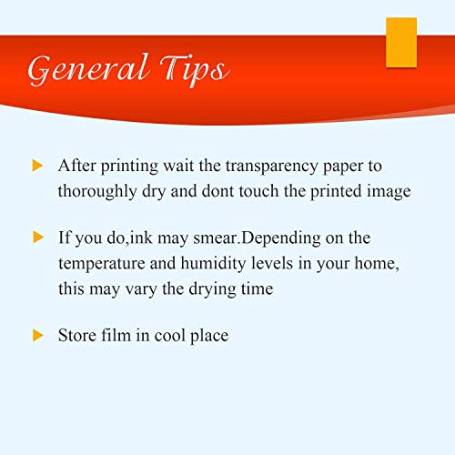 KOALA Película transparente para impressoras a jato de tinta/laser – 20 folhas de papel transparente