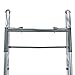 MediChoice Dual-Release Two Button/Folding Walker, Height Adjustable, Aluminum, 300 lb. Capacity (Case of 4)