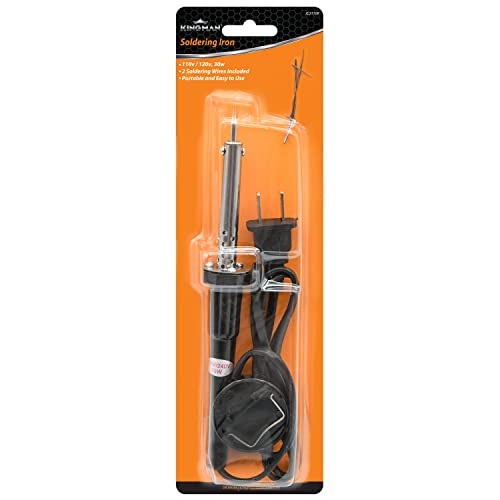 Kingman Soldering Iron 110V / 120V, 30W Precision Tip (Stand & 2 Soldering Wires Included) #TOP6