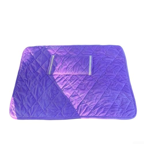 DAZZLEEX Manta térmica inalámbrica USB de 60 x 80 cm con terciopelo lavable, control de temperatura constante de 45 °C, manta eléctrica portátil ligera para el hogar, oficina, viajes (morado)