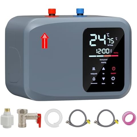 Electric Mini Tank Water Heater,2.6 Gallon Instant Hot Water Heater,1500W 110V,Small Hot Water Heater,with Digital Display for RV Kitchen Bathroom Cover