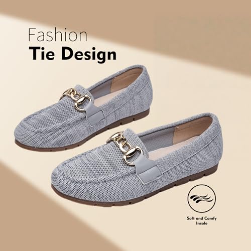 Image of Loafers for Women Comfortable Slip On Flats with Memory Foam Insole for Daily Wearing