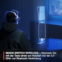 SteelSeries Arctis Nova 5 Wireless - Gaming Headset- Multi-System -PC,PS5 - Magnetische Neodym-Treiber -Über 100 Audio Presets - 60H Akkulaufzeit - 2,4 GHz oder BT-ClearCast Gen2.X-Mik – Ansicht 3