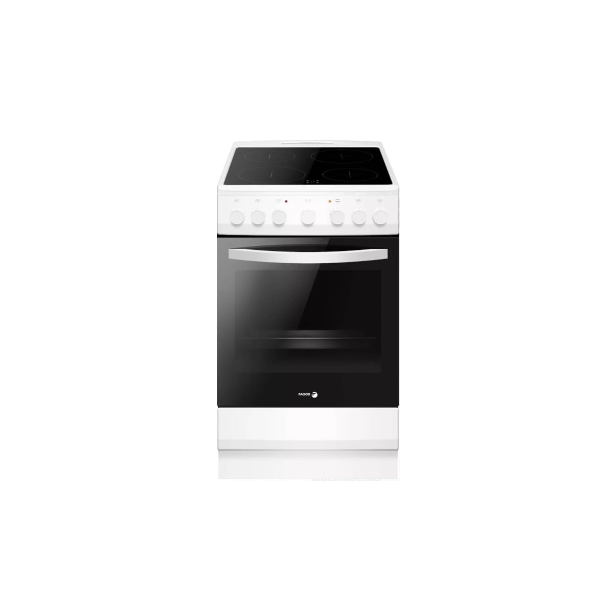 Cuisinière Vitrocéramique 4 Feux 6000w Blanc - FACV103B-1