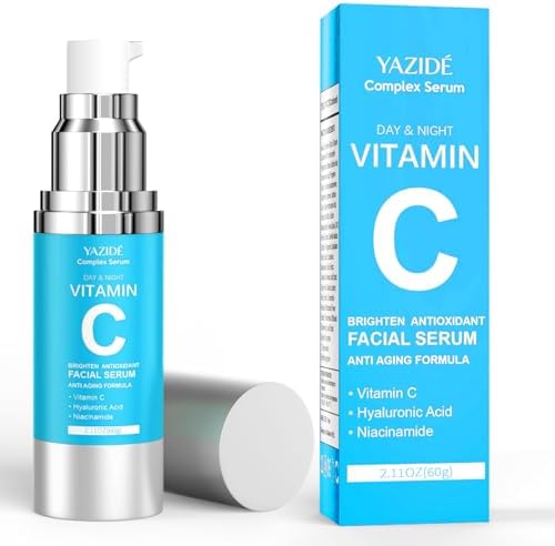 YAZIDE Vitamin C Serum Skincare - Anti Aging Formula Face Serum with Vitamin C, Niacinamide & Hyaluronic Acid, Facial Serum for Hydration, Brighten, Firm, Reduce Dark Spots & Wrinkles, 2.11 Fl Oz