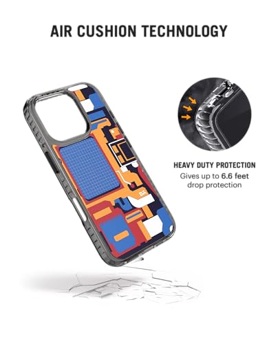 Image of DailyObjects Case for iPhone 16 Pro Compatible with Mag-Safe Wireless Charging, Stride 2.0 Cam-Era Slim Shockproof Back Cover with Inner Magnetic Ring