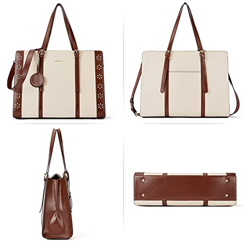 BOSTANTEN Laptop Bag for Women 15.6 inch Computer Leather Briefcase Vintage Work Tote Handbag4