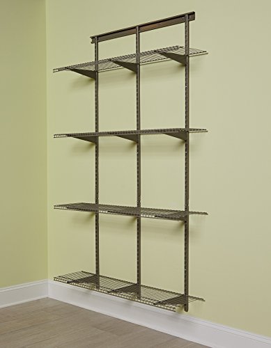 Closetmaid 52845 Shelftrack Adjustable Utility Organizer Kit, 4' X 12", Nickel #TOP5
