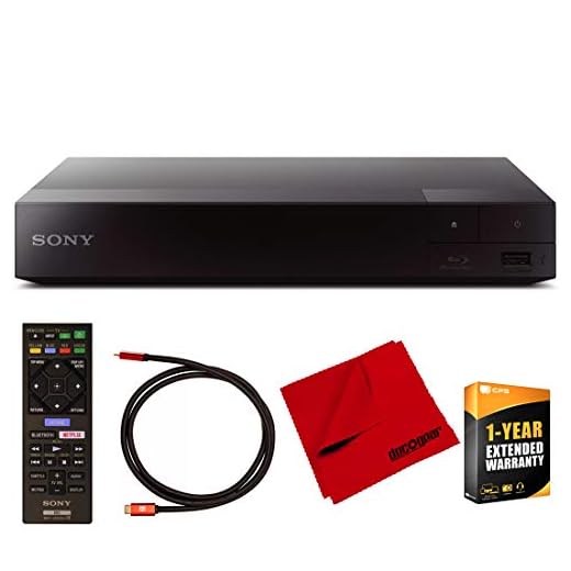 Sony BDP-S6700 4K Upscaling 3D Streaming Blu-ray Disc Player with Dolby TrueHD and DTS Master Audio Bundle with Deco Gear 6 ft High Speed HDMI 2.0 Cable and Microfiber TV Screen Cloth