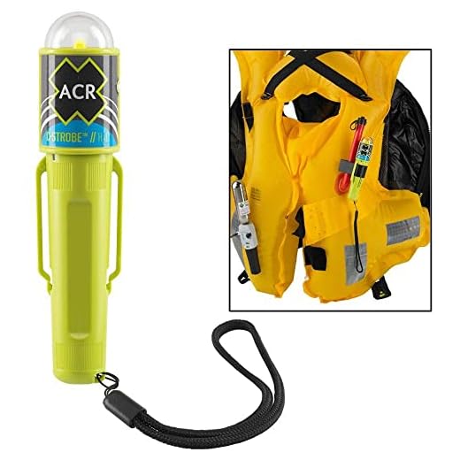 ACR Electronics acr C-Strobe153; H20 – Lampe stroboscopique d'urgence PFD à DEL activée par l'eau avec clip