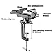 TEENO Schraubstock Drehbar,Breite der Backe 85 mm, Schraubstock klemmbar mit 360° Drehbarem Sockel, Material aus Gegossenem Stahl, 800 kg