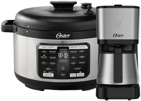 Oster Kit Panela de Pressão 5,7L Multifunções e Cafeteira com Jar...