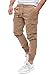 Produktbild PITTMAN Darius - Cargo Jogging Hose - Baumwoll Herren Cargohosen - Slim Fit Arbeitshosen Männer, Beige (Sepia Tint 171314), W34/L34
