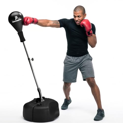 TechTools Punching Bag with Stand, Boxing Bag for Teens & Adults - Height Adjustable - Speed Bag for...