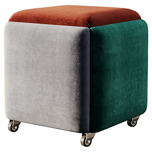 Tabouret Magic Cube 5 en 1 Pouf Salon Velours Chaise Canapé