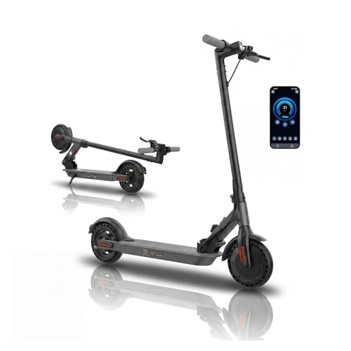 Image of Electric Scooter - Electric Scooter Adults, 500W Motor, 21 MPH, 21 Miles Max Range, APP Control, Double Braking Systems, 8.5'' Tire, Foldable E Scooter Teens