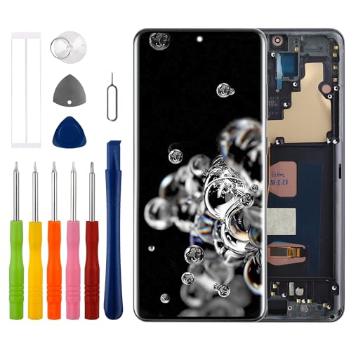 Écran OLED Galaxy S20 Ultra 4G/5G avec châssis noir et outils
