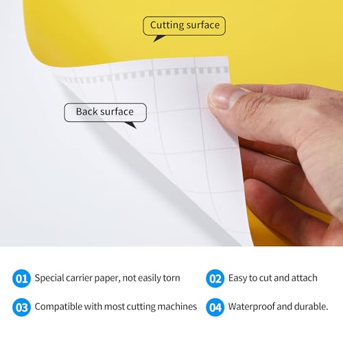 Nuangoo 42 Stück Vinylfolie Plotter, Plotterfolie Selbstklebend Vinyl 30.5x21cm,Plotter Folien,Personalisierte Gravur auf Glas – Ideal für Autozugblume, Wanddekoration, Werbegeschenke & DIY-Anpassung