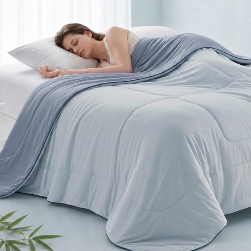 Madison Park Breathable Cooling Comforter King, Light Blue, 106x90 by Madison Park - Used condition - US$60.96