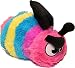 goDog Bugs Bee with Chew Guard Technology Plush Squeaker Dog Toy, Rainbow, Large