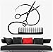 Stickers muraux outils de coiffeur Stickers muraux coiffeur coiffeur vinyle stickers muraux Salon de beauté salon décor à la maison 74x77 cm