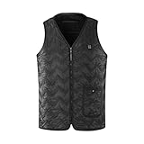 5 Heizzonen und 3 Temperaturanpassungen: 5 Kohlefaser-Heizelemente erzeugen Wärme über Taille, Bauch und oberen Rücken; Eine Taste für 3 Heizungseinstellungen: 45 ? / 113 ? bis 65 ? / 149 ? mit dem intelligenten Heizsystem. Die elektrisch beheizte Weste verfügt über einen Standard-USB-Anschluss, über den der Akku als Ladegerät verwendet werden kann (Power Bank ist NICHT im Lieferumfang enthalten).