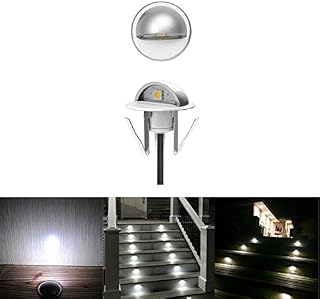 CHNXU Pack of 10 x Led Deck Lights Eyelid Step Lights Recessed Outdoor Waterproof IP65 Low Voltage 12v 35mm Warm White Kit
