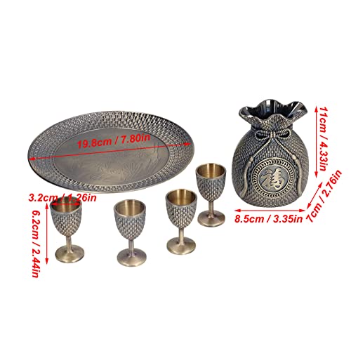 Tasses à thé turques ciselées avec plateau de service - 7