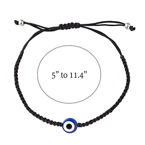 kelistom Handmade String Evil Eye Bracelet for Women Men Black Red Thread Adjustable Bracelets Minimalist Jewelry3