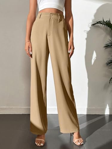 Image of Elendra Women Lycra - Bootcut Trousers Pant Wide Leg