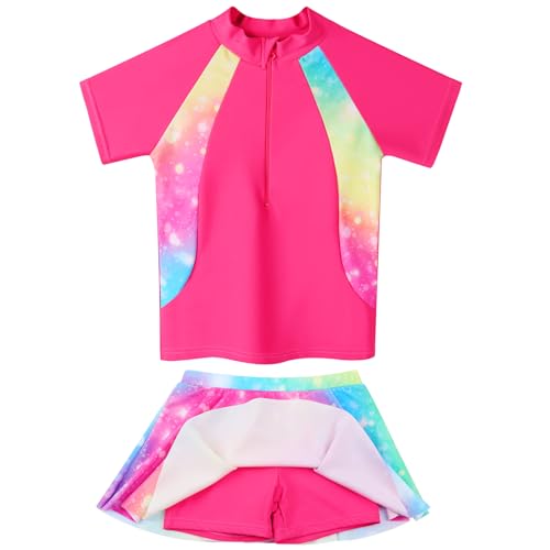 ZNYUNE Mädchen Zweiteiliger Badeanzug Kinder uv Schutz Kinder...
