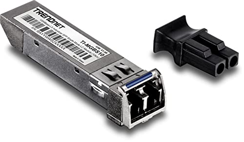 Image of TRENDnet SFP to RJ45 Industrial Single-Mode LC Module (10km), TI-MGBS10, 1000Base-LX Industrial SFP, Compliant with IEEE 802.3z Gigabit Ethernet, Data Rates of up to 1.25Gbps, Lifetime Protection