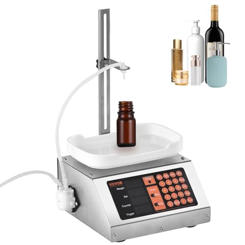 VEVOR Weighing Filling Machine, 5-50g Digital Liquid Filling Machine, 3.2L/min Bottle Filling Machine, Peristaltic Pump with Filling Speed Control Function for Perfume, Cooking Oil, Drink and Wine