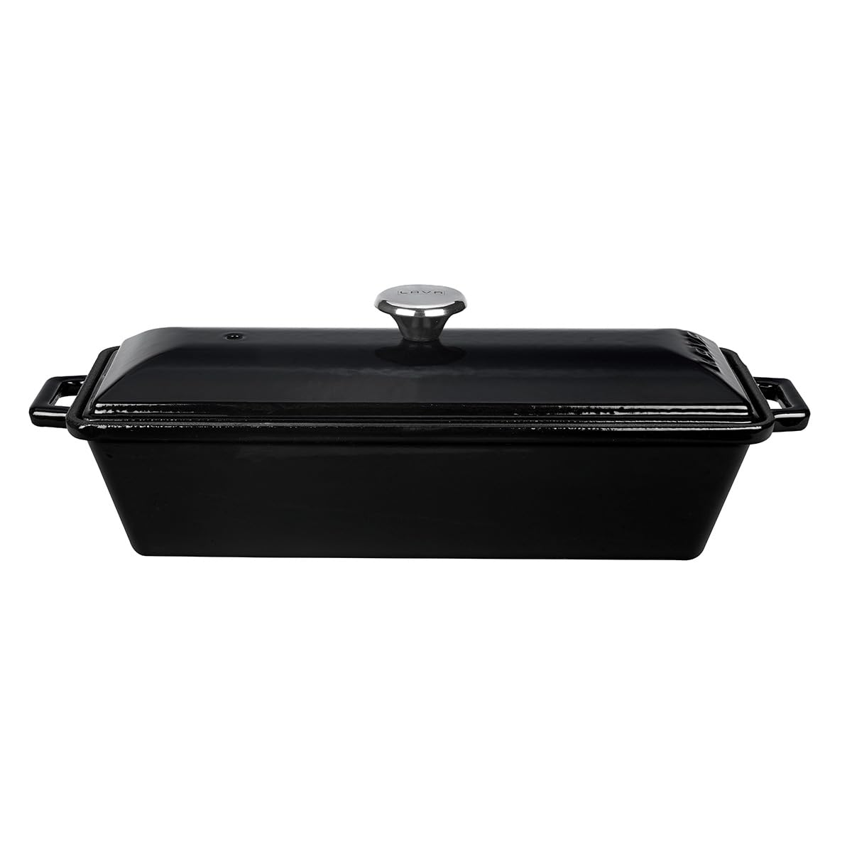 Lava Döküm Ekmek Kabı/Terrine, 11x29 cm, Siyah