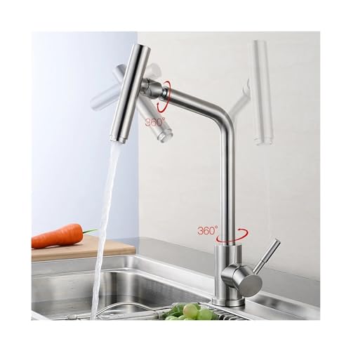 Fregadero de acero inoxidable que elimina salpicaduras grifo 360 5