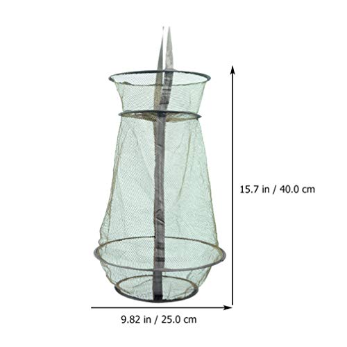 2 peças de rede de pesca Besportble, armadilha de peixe dobrável para manter iscas, peixes, carangue