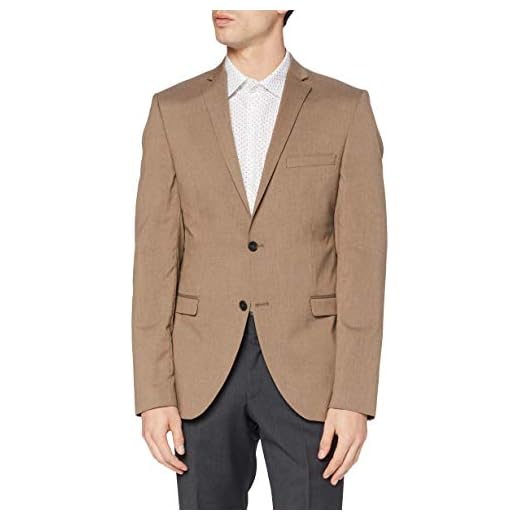 SELECTED HOMME Shdnewone-mylologan1 Blazer Noos Chaqueta de Traje, Marrón (Sand), (Talla del Fabricante: 102) para Hombre