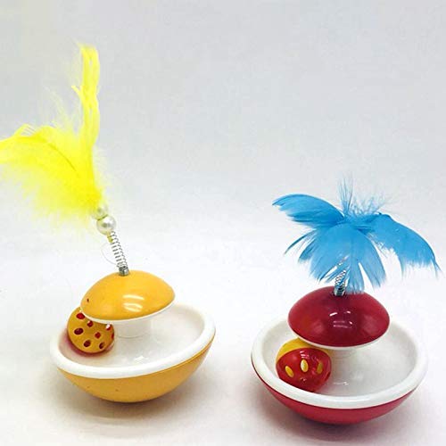 Image of PETS EMPIRE Durable Cat Toys Feather Mouse Plastic Tumbler Balls (Color May Vary) 1 Piece
